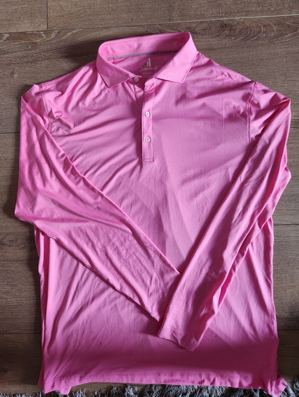 Johnnie-O Swing Performance Featherweight Long Sleeve Polo Men's L Pink NWOT